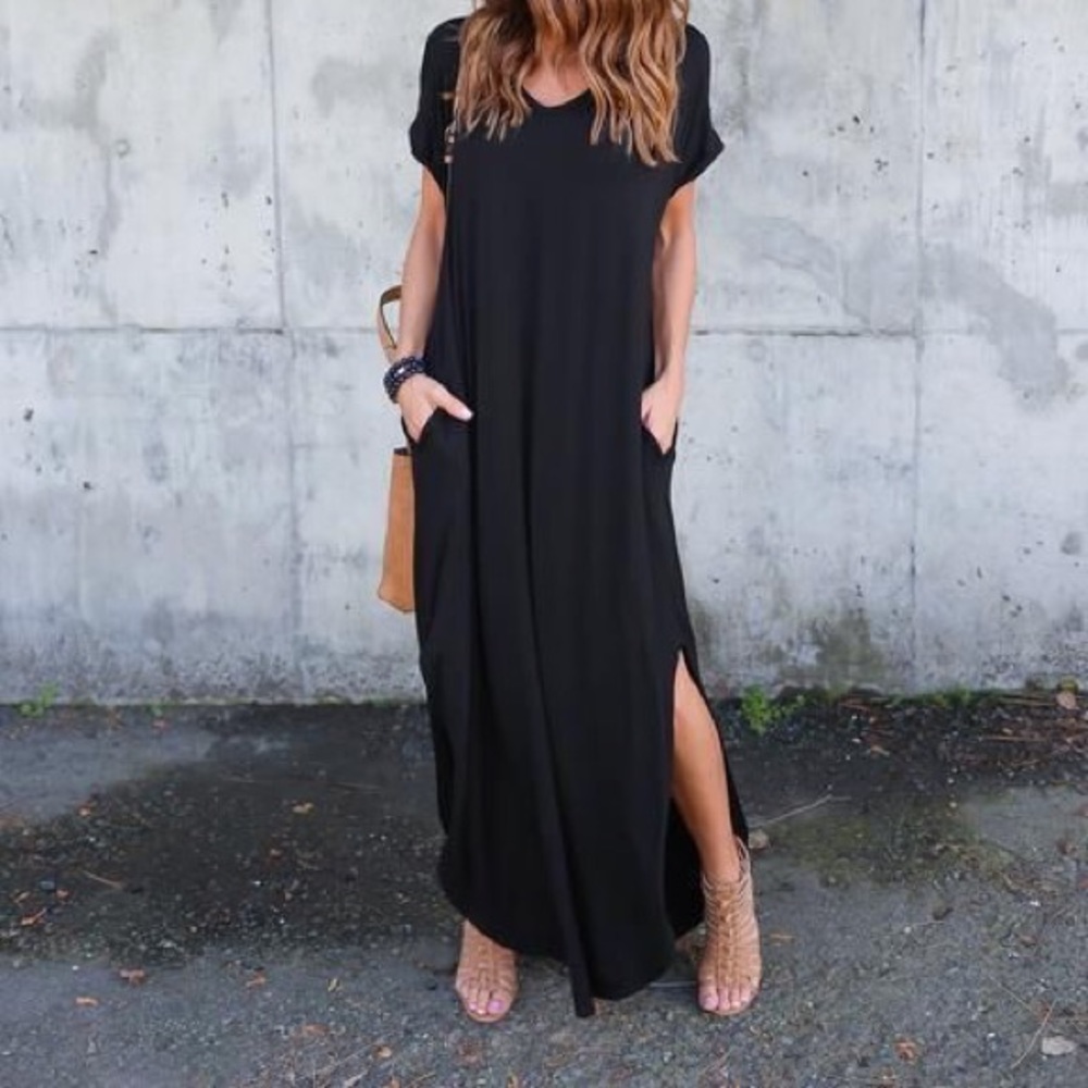 Navy Maxi dress with pockets